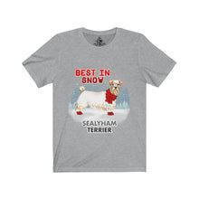 Load image into Gallery viewer, Sealyham Terrier Best In Snow Unisex Jersey Short Sleeve Tee