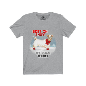 Sealyham Terrier Best In Snow Unisex Jersey Short Sleeve Tee