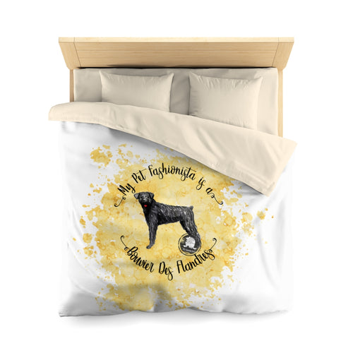 Bouvier Des Flandres Pet Fashionista Duvet Cover