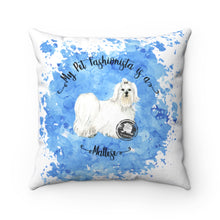 Load image into Gallery viewer, Maltese Pet Fashionista Square Pillow