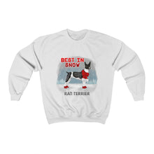 Load image into Gallery viewer, Rat Terrier Best In Snow Heavy Blend™ Crewneck Sweatshirt