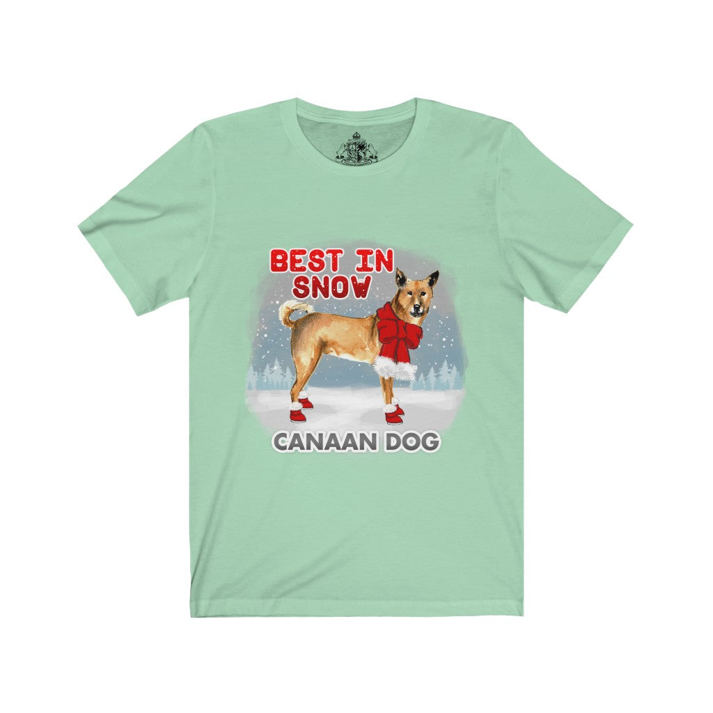Canaan Dog Best In Snow Unisex Jersey Short Sleeve Tee