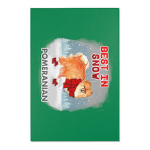 Load image into Gallery viewer, Pomeranian Best In Snow Area Rug