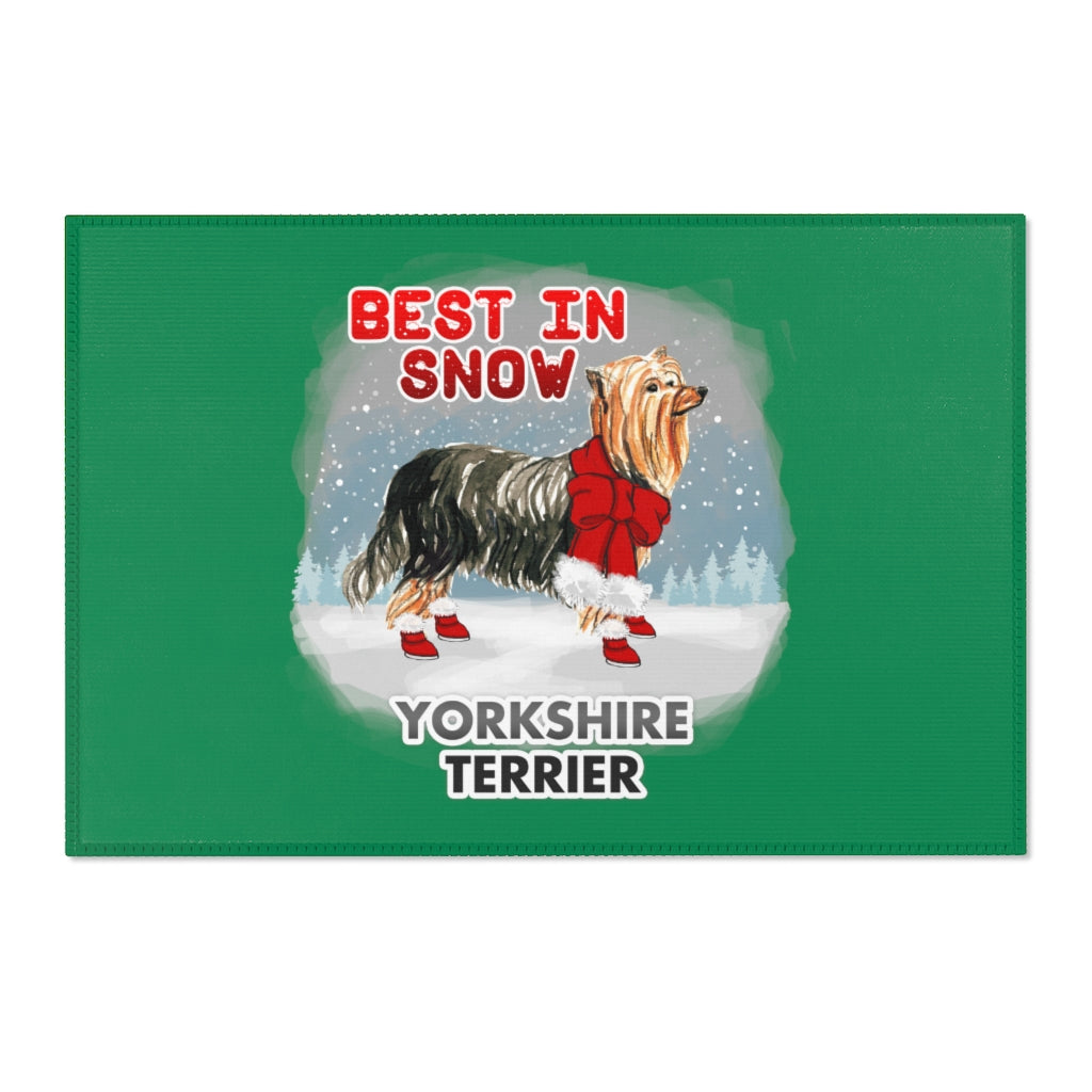 Yorkshire Terrier Best In Snow Area Rug