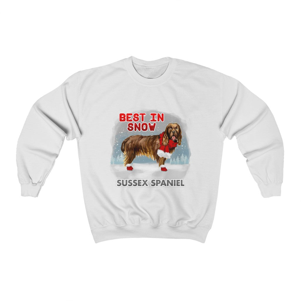 Sussex Spaniel Best In Snow Heavy Blend™ Crewneck Sweatshirt