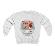 Load image into Gallery viewer, Wirehaired Vizsla Best In Snow Heavy Blend™ Crewneck Sweatshirt
