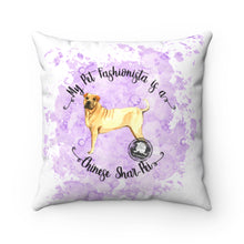 Load image into Gallery viewer, Chinese Shar-Pei Pet Fashionista Square Pillow