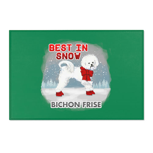Bichon Frise Best In Snow Area Rug