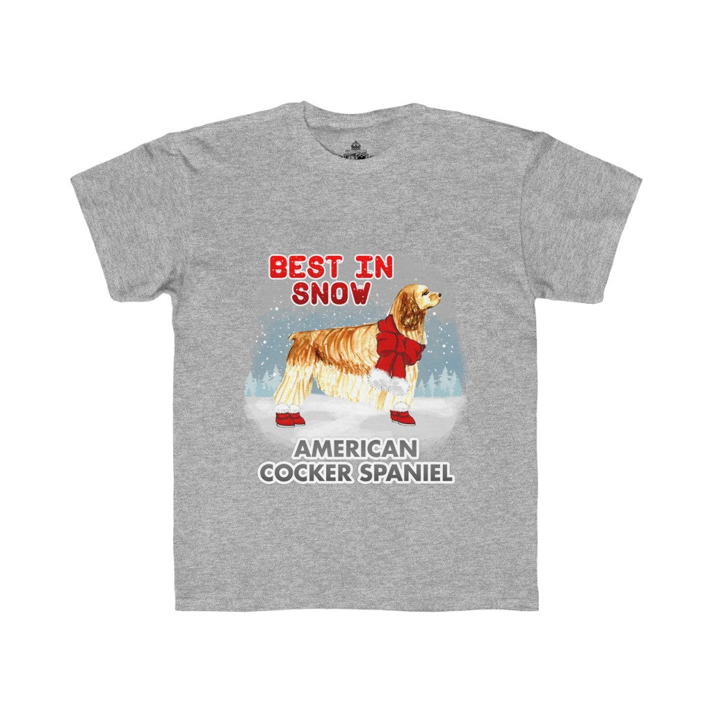 American Cocker Spaniel Best In Snow Kids Regular Fit Tee