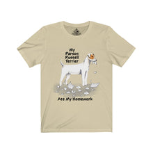 Load image into Gallery viewer, My Parson Russell Terrier Ate My Homework Unisex Jersey Short Sleeve Tee