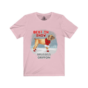 Brussels Griffon Best In Snow Unisex Jersey Short Sleeve Tee