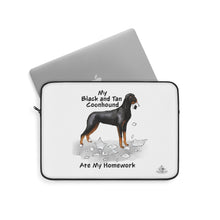 Load image into Gallery viewer, My Black and Tan Coonhound Ate My Homework Laptop Sleeve