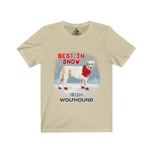 Irish Wolfhound Best In Snow Unisex Jersey Short Sleeve Tee