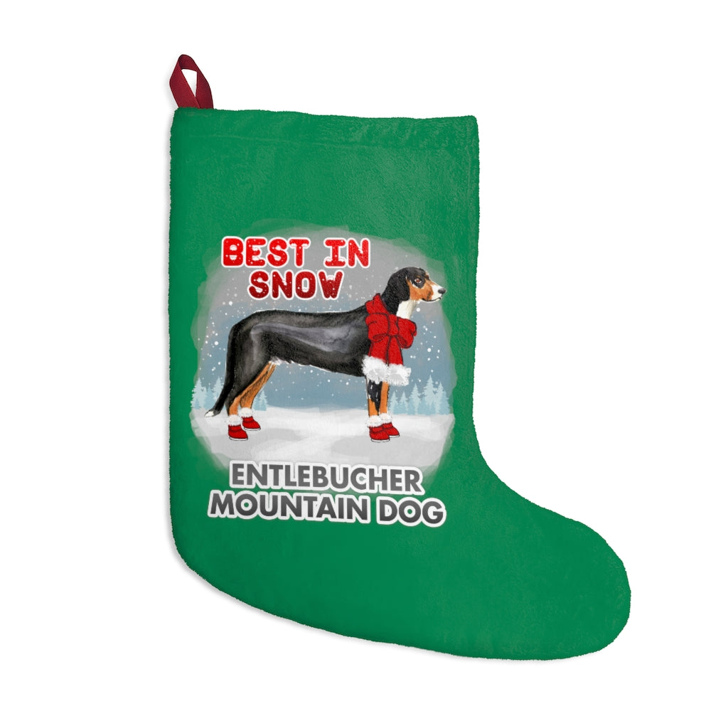 Entlebucher Mountain Dog Best In Snow Christmas Stockings