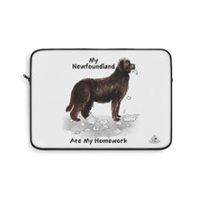 Load image into Gallery viewer, My Newfoundland Ate My Homework Laptop Sleeve
