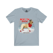 Load image into Gallery viewer, Briard Best In Snow Unisex Jersey Short Sleeve Tee