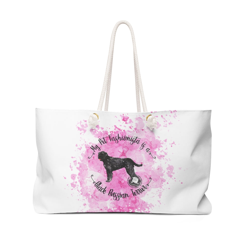 Black Russian Terrier Pet Fashionista Weekender Bag