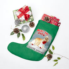 Load image into Gallery viewer, Cocker Spaniel Best In Snow Christmas Stockings