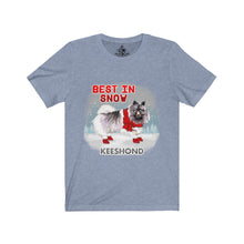 Load image into Gallery viewer, Keeshond Best In Snow Unisex Jersey Short Sleeve Tee