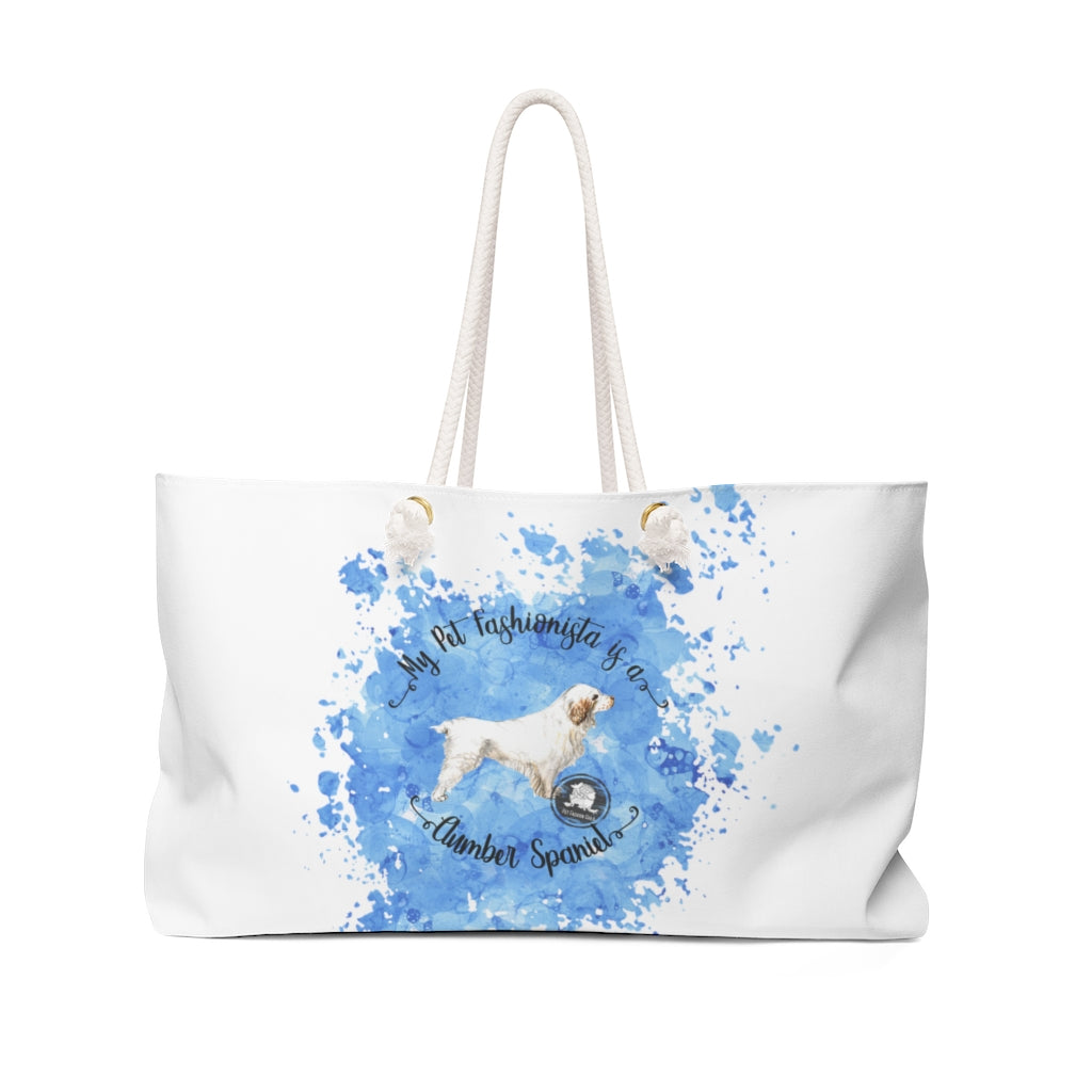 Clumber Spaniel Pet Fashionista Weekender Bag