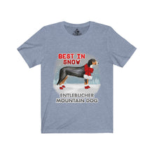 Load image into Gallery viewer, Entlebucher Mountain Dog Best In Snow Unisex Jersey Short Sleeve Tee