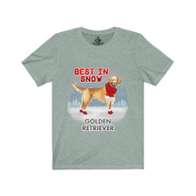 Load image into Gallery viewer, Golden Retriever Best In Snow Unisex Jersey Short Sleeve Tee