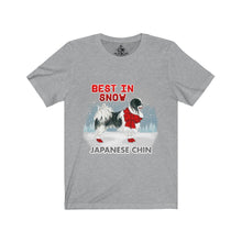 Load image into Gallery viewer, Japanese Chin Best In Snow Unisex Jersey Short Sleeve Tee