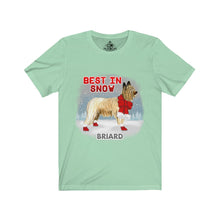 Load image into Gallery viewer, Briard Best In Snow Unisex Jersey Short Sleeve Tee