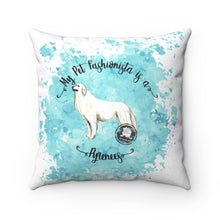 Load image into Gallery viewer, Pyrenees Pet Fashionista Square Pillow