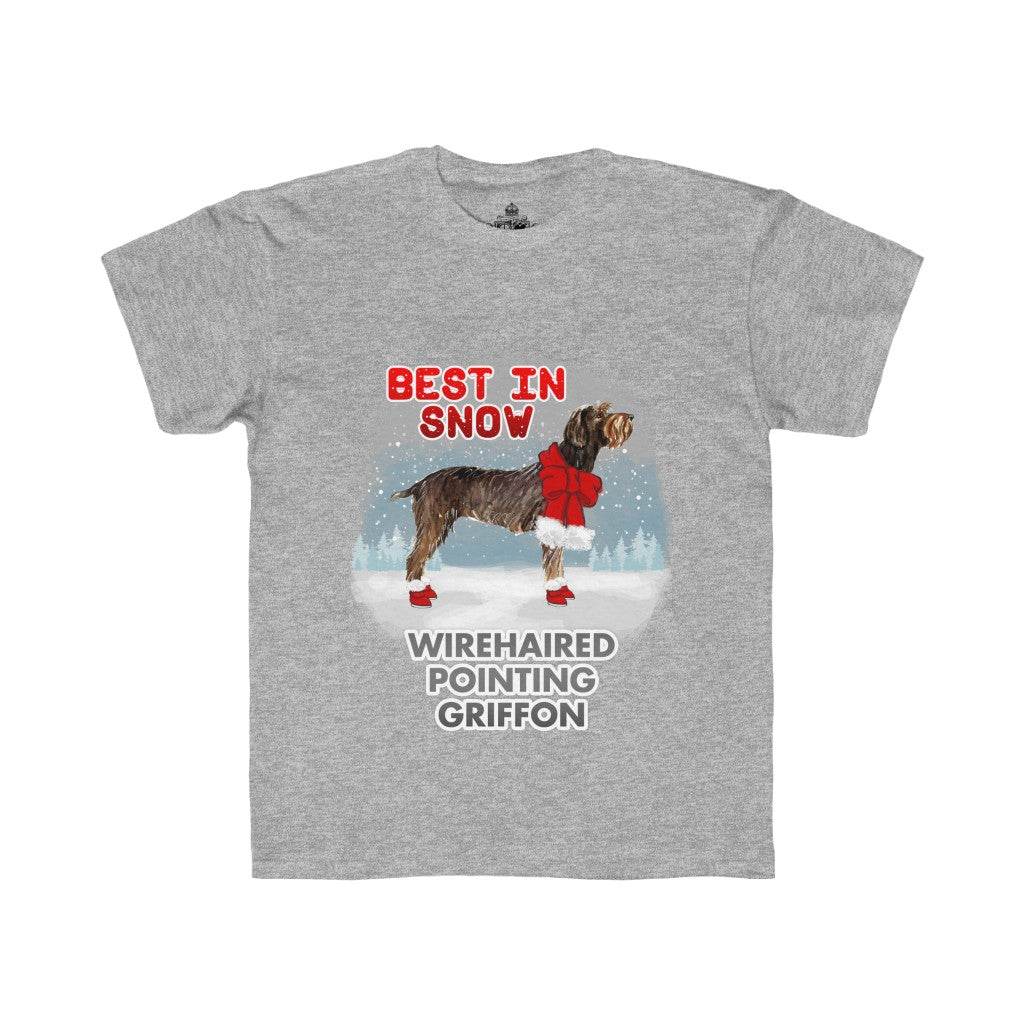 Wirehaired Pointing Griffon Best In Snow Kids Regular Fit Tee