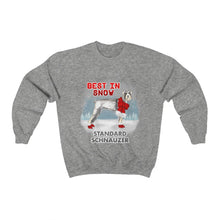 Load image into Gallery viewer, Standard Schnauzer Best In Snow Heavy Blend™ Crewneck Sweatshirt