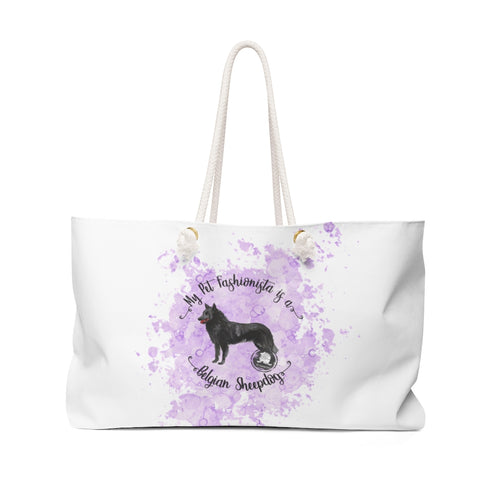 Belgian Sheepdog Pet Fashionista Weekender Bag