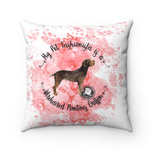 Load image into Gallery viewer, Wirehaired Pointing Griffon Pet Fashionista Square Pillow
