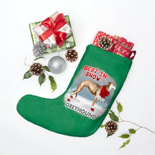 Load image into Gallery viewer, Greyhound Best In Snow Christmas Stockings