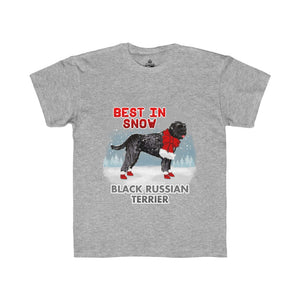 Black Russian Terrier Best In Snow Kids Regular Fit Tee