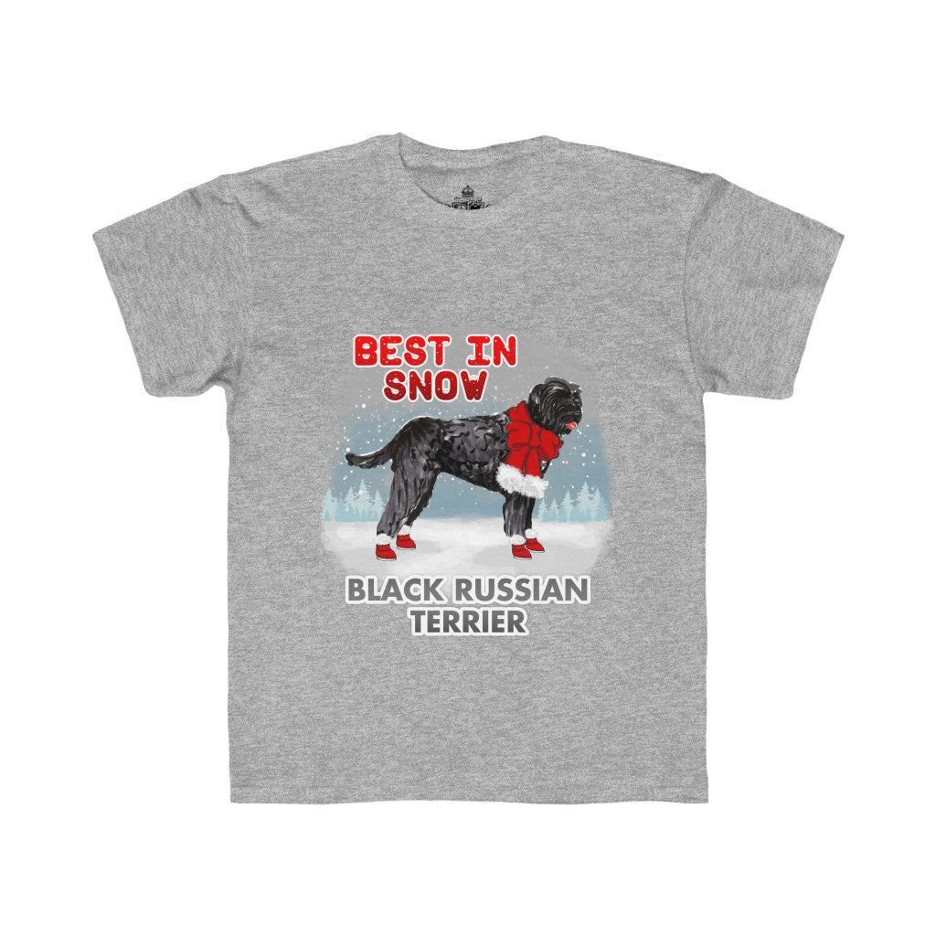 Black Russian Terrier Best In Snow Kids Regular Fit Tee