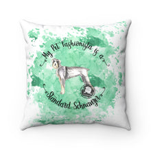 Load image into Gallery viewer, Standard Schnauzer Pet Fashionista Square Pillow