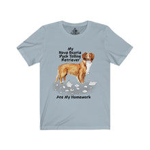 Load image into Gallery viewer, My Nova Scotia Duck Tolling Retriever Ate My Homework Unisex Jersey Short Sleeve Tee