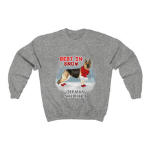 Load image into Gallery viewer, German Shepherd Best In Snow Heavy Blend™ Crewneck Sweatshirt