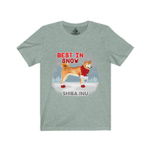 Load image into Gallery viewer, Shiba Inu Best In Snow Unisex Jersey Short Sleeve Tee