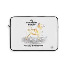 Load image into Gallery viewer, My Norwegian Buhund Ate My Homework Laptop Sleeve