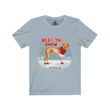 Load image into Gallery viewer, Vizsla Best In Snow Unisex Jersey Short Sleeve Tee