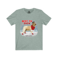 Load image into Gallery viewer, Briard Best In Snow Unisex Jersey Short Sleeve Tee