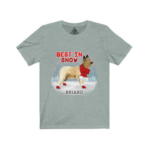 Briard Best In Snow Unisex Jersey Short Sleeve Tee