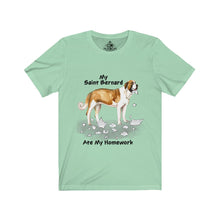 Load image into Gallery viewer, My Saint Bernard Ate My Homework Unisex Jersey Short Sleeve Tee