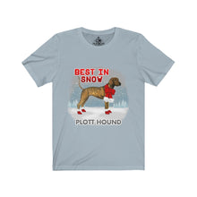 Load image into Gallery viewer, Plott Hound Best In Snow Unisex Jersey Short Sleeve Tee