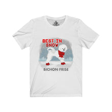 Load image into Gallery viewer, Bichon Frise Best In Snow Unisex Jersey Short Sleeve Tee
