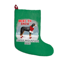 Load image into Gallery viewer, Swiss Mountain Dog Best In Snow Christmas Stockings
