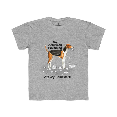 My American Foxhound Ate My Homework Kids Regular Fit Tee