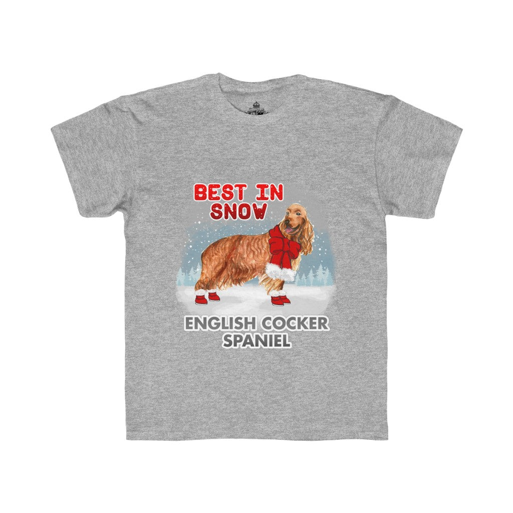 English Cocker Spaniel Best In Snow Kids Regular Fit Tee